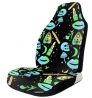 Pastel Goth Witch Creepy Halloween Universal Bucket Seat Covers 2PCS Black Seat Cover for Sport Car,