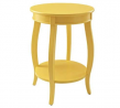 Powell Furniture Powell Round Shelf, Yellow Table