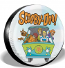 qiyies Scooby Doo Stylish Simplicity Polyester Tire Cover Waterproof Dust-Proof Wheel Tire Cover Spa