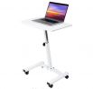Seville Classics Height Adjustable Sitting Mobile Laptop Desk Cart Ergonomic Table, Flat (23.6