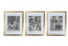 Sheffield Home Decor Collection- 3 Piece Picture Frame Set, Gallery Set, 11x14in, Matted to 8x10in (