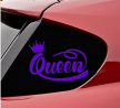 Slap-Art Queen Crown Vinyl Decal Sticker (Purple)