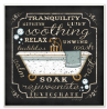 The Stupell Home Decor Collection Tranquility Tub Icon Textual Bathroom Art Wall Plaque, 12 x 0.5 x 