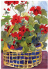 Toland Home Garden 109136 Geranium Basket 28 x 40 Inch Decorative, House Flag (28