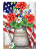 Toland Home Garden 1112206 Patriotic Flower Bouquet 12.5 x 18 Inch Decorative, Garden Flag (12.5