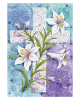 Toland Home Garden Easter Lilies 12.5 x 18 Inch Decorative Spring Flower Religious Cross Garden Flag