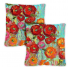 Toland Home Garden Fabulous Flowers 18 x 18 Inch Decorative Indoor Pillow Case Only (2-Pack)