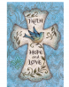 Toland Home Garden Hope and Love 12.5 x 18 Inch Decorative Blue Bird Religious Cross Easter Faith Ga