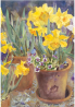 Toland Home Garden Potted Daffodils 12.5 x 18 Inch Decorative Spring Summer Yellow Flower Garden Fla