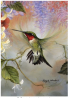 Toland Home Garden Ruby Throated Honey 12.5 x 18 Inch Decorative Flying Wing Hummingbird Spring Summ