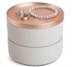 Umbra Tesora Jewelry Box, Two-Tier Resin Storage Container with Removable Lid, Concrete/Copper