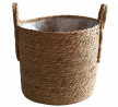 VASTAIR Seagrass Planter Basket, Flower Basket with Waterproof Liner, Hand-Woven Indoor Plant Storag