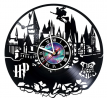 Wall Clock Compatible with Harry Potter Made of Vinyl Record Handmade Vintage Home Decor Original Bi