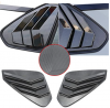 Xotic Tech Rear Side Window Louver Air Vent Scoop Shades Cover Blinds for Toyota RAV4 2019 2020 ABS 
