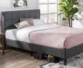 ZINUS Lottie Upholstered Platform Bed Frame / Mattress Foundation / Wood Slat Support / No Box Sprin