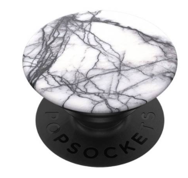 PopSockets Swappable PopGrip Phone Stand - Dove White Marble