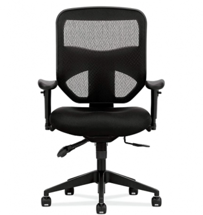 HON Prominent High Back Task Mesh Computer Chair with Arms for Office Desk, Black (HVL532), Asynchronous Control