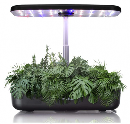 ROMPICO Hydroponics Growing System Home Herb Garden Full Spectrum LED Grow Lights 12 Plant Pods Height Adjustable (Black)