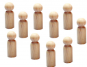 Hygloss Products, Inc Wood Peg Craft Paintable Birchwood Doll People – 1-3/4 inch Boys, 10 Pieces,