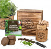 Indoor Herb Garden Starter Kit - Heirloom, Non-GMO Herb Seeds - Basil Thyme Parsley Cilantro Seed, P