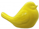 realideas New Yellow Bird Figurine, Ceramic Chubby Bird Figure Cottage Animal Bird Statue Decoration